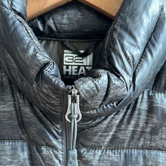 32 Degrees Heat Camo Puffer Vest Packable Green Camouflage Sleeveless Medium - Picture 5 of 8